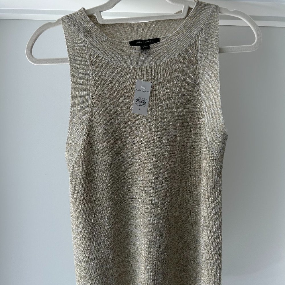 Ann Taylor Shimmer Halter Shell (NWT)